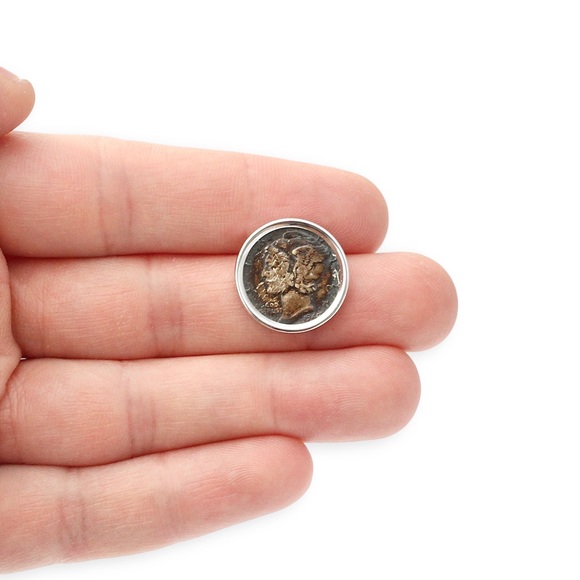 Vintage 1942 Mercury Dime Sterling Silver Tie Tack 1940s World War II Era Coin - Picture 3 of 5